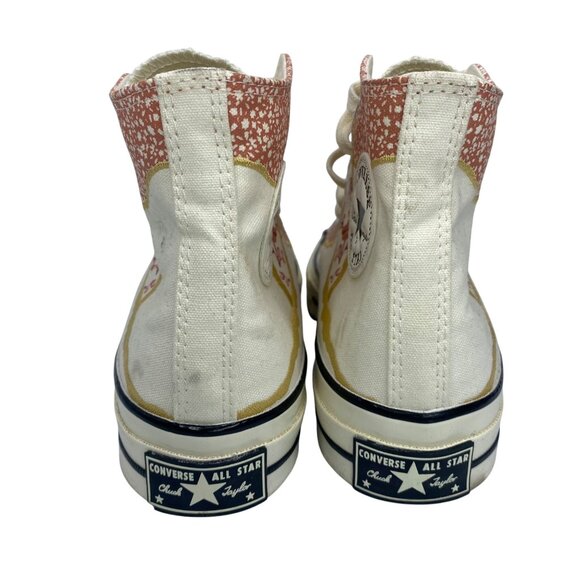 Converse chuck 70 High Top Egret Metallic Floral Sneakers Women’s size 8 - Picture 5 of 11